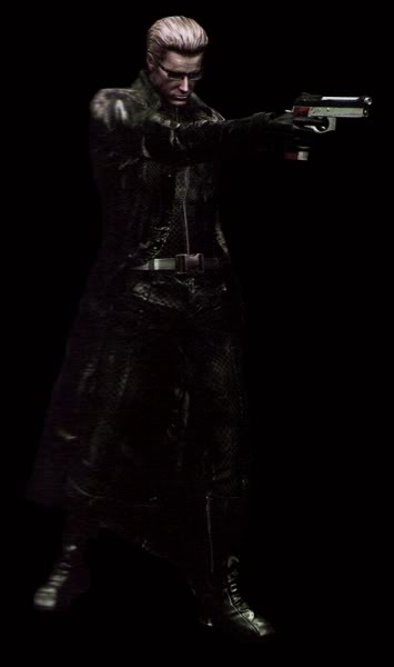 Wesker with his Samurai Edge in the concept art.