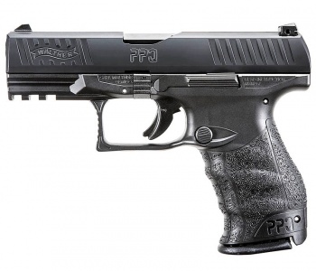 Walther PPQ M2, note the button magazine release - 9x19mm