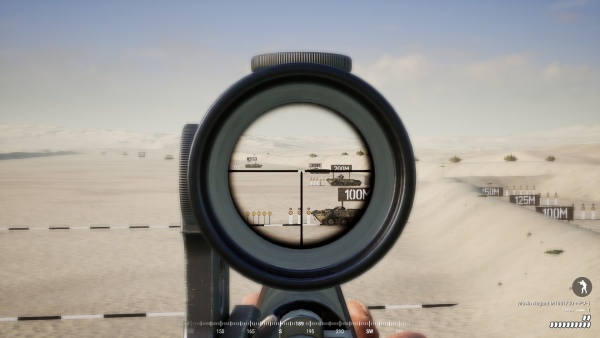 Looking down the scope reveals a similar view to RS2 and the earlier mentioned SKS, a high set of a post and wing. Vintage in comparison to the other faction's more modern snipers but...
