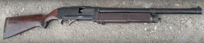 KS-23 with a fixed wooden stock , 23mm