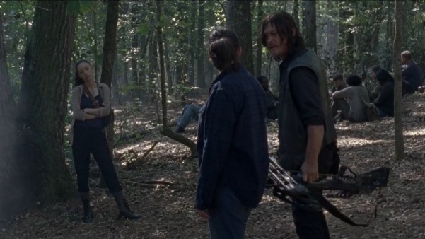Daryl holds his Stryker 380 in "Dead or Alive Or" (S8E11).
