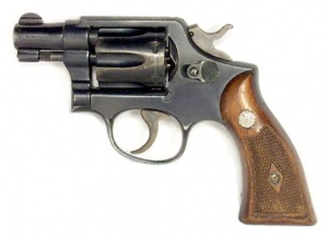 Smith & Wesson Model 10 snub nose revolver - .38 Special. Early Model