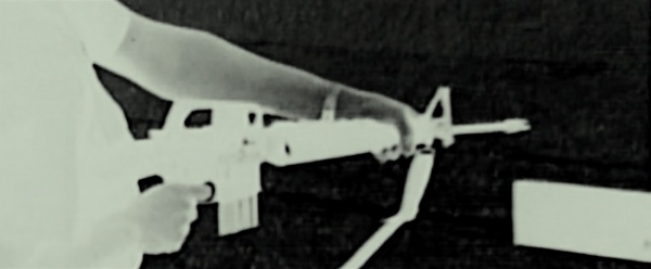 A man fires an M16A1 in the end credits.