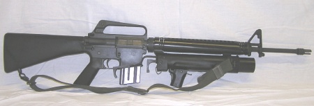 XM140 grenade launcher -40mm grenades.