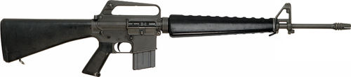 The original M16, the first version, firing in a 20-round magazine, adopted in large numbers by the U.S. Air Force in Vietnam. This has the original 3-prong flash hider. 5.56x45mm