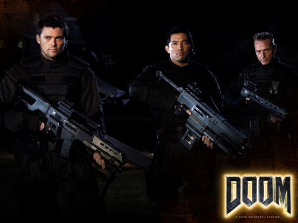 doom 3 wallpaper. the Doom Movie I stumbled