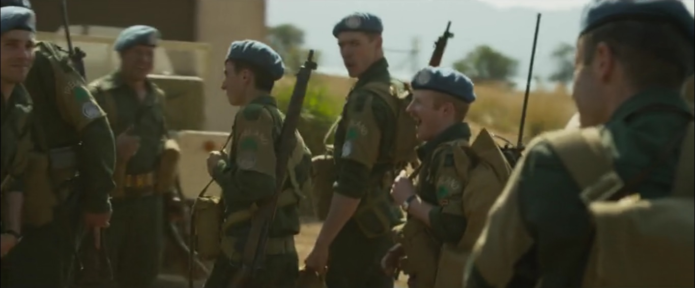 'A' Company members carrying No.4 MKIs as they first arrive in Jadotville.