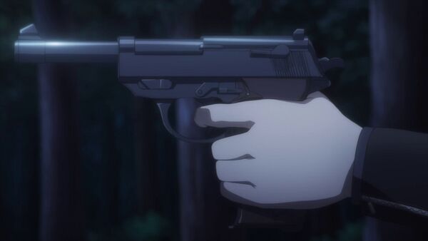 anime boy pointing gun