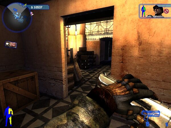 The player character somehow ejects the magazine by fiddling with the Slide.
