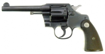 Colt Official Police with 5" barrel - .38 Special.