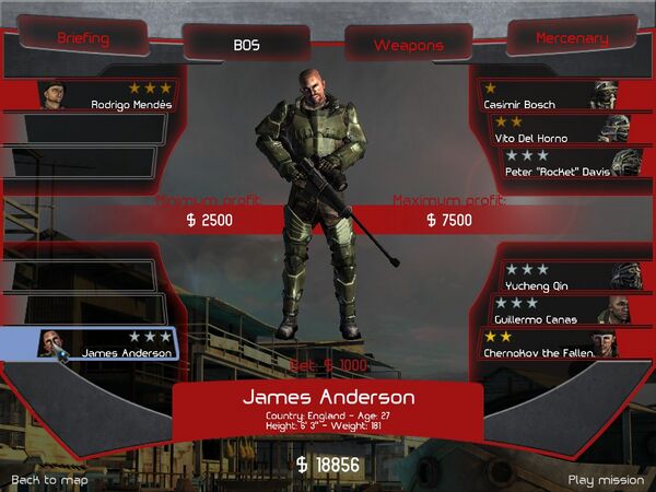 A "James Anderson" with his Sniper Rifle as a BOS opponent in Black Out Saigon as a reference to Iron Storm's protagonist with the same name who also used the weapon.